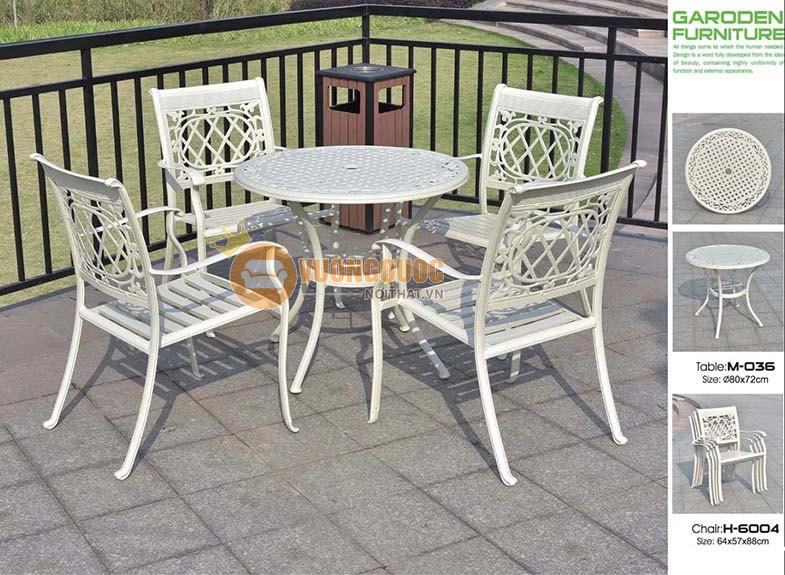 Bàn ghế sân vườn cao cấp ZX M036H6004-1